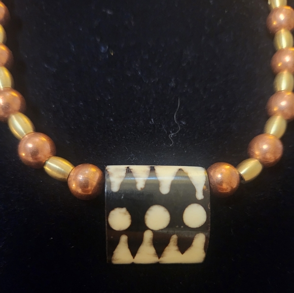 Artisan 'Mixed Metal' Bracelet and Necklace Set Inspirational Boho - Picture 5 of 8